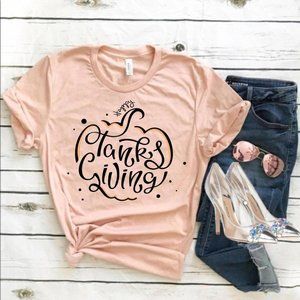 Unisex Thanks Giving Pumpkin Halloween Autumn Tee